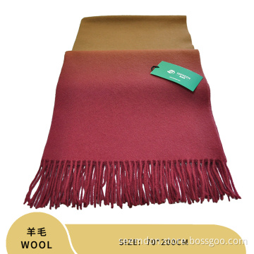 70*200cm thick gradient color wool pashmina shawl